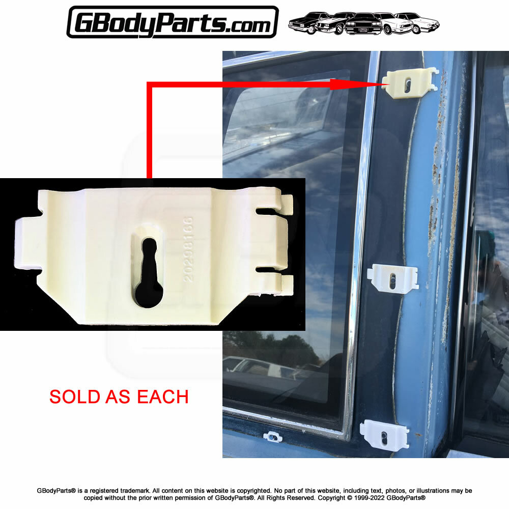 81-88 Cutlass Vinyl Top Roof Molding Trim Retaining Mounting CLIP on SIDE Pillar