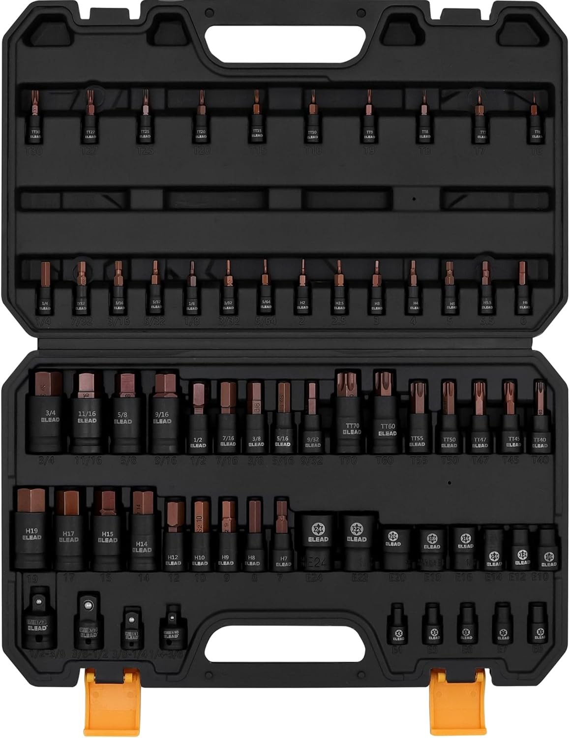 66-Piece Torx Bit & Hex Socket Set: Premium CR-V & S2 Alloy Full Size