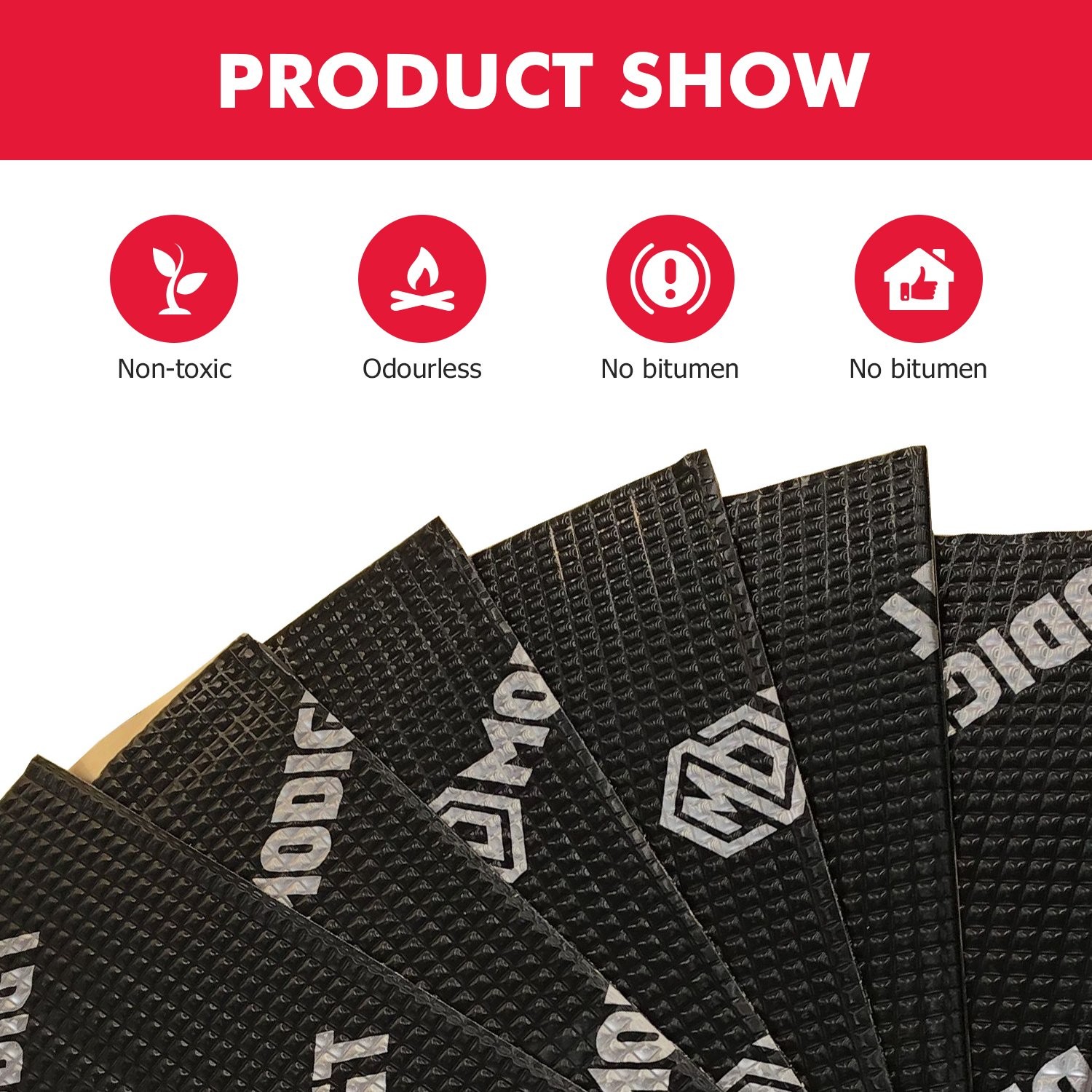 8/10/12 Sheets Butyl Sound Deadener Heat Insulation&Vibration Self-Adhesive Mat