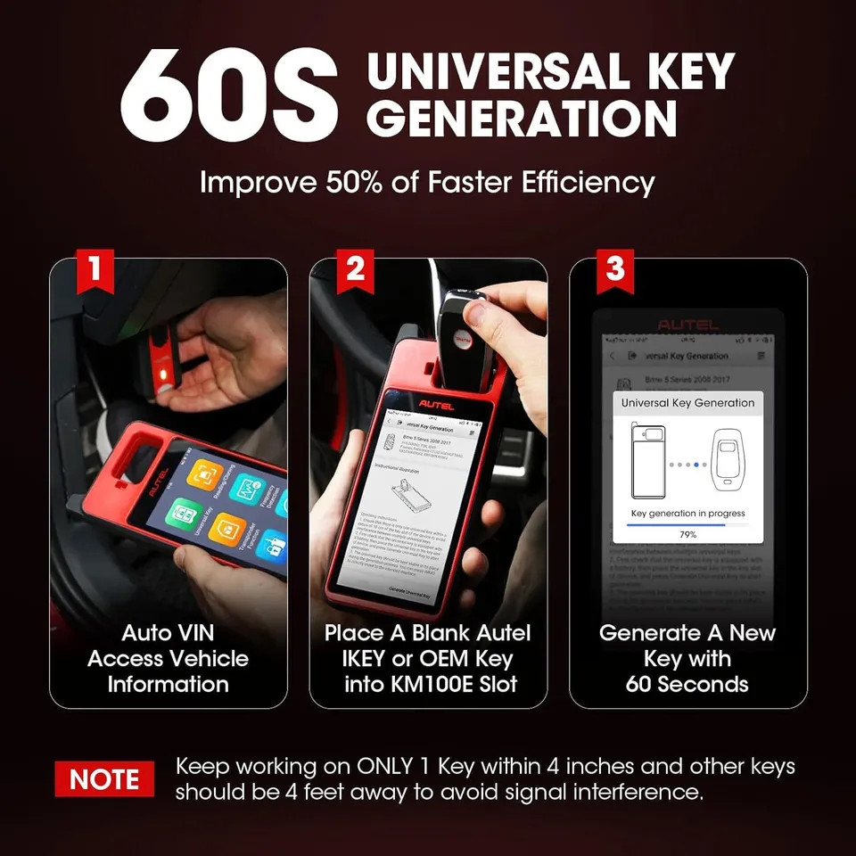 2026 Autel MaxiIM KM100 Key F0B PR0GRAMMING Tool 60s Key Generation Immobilizer