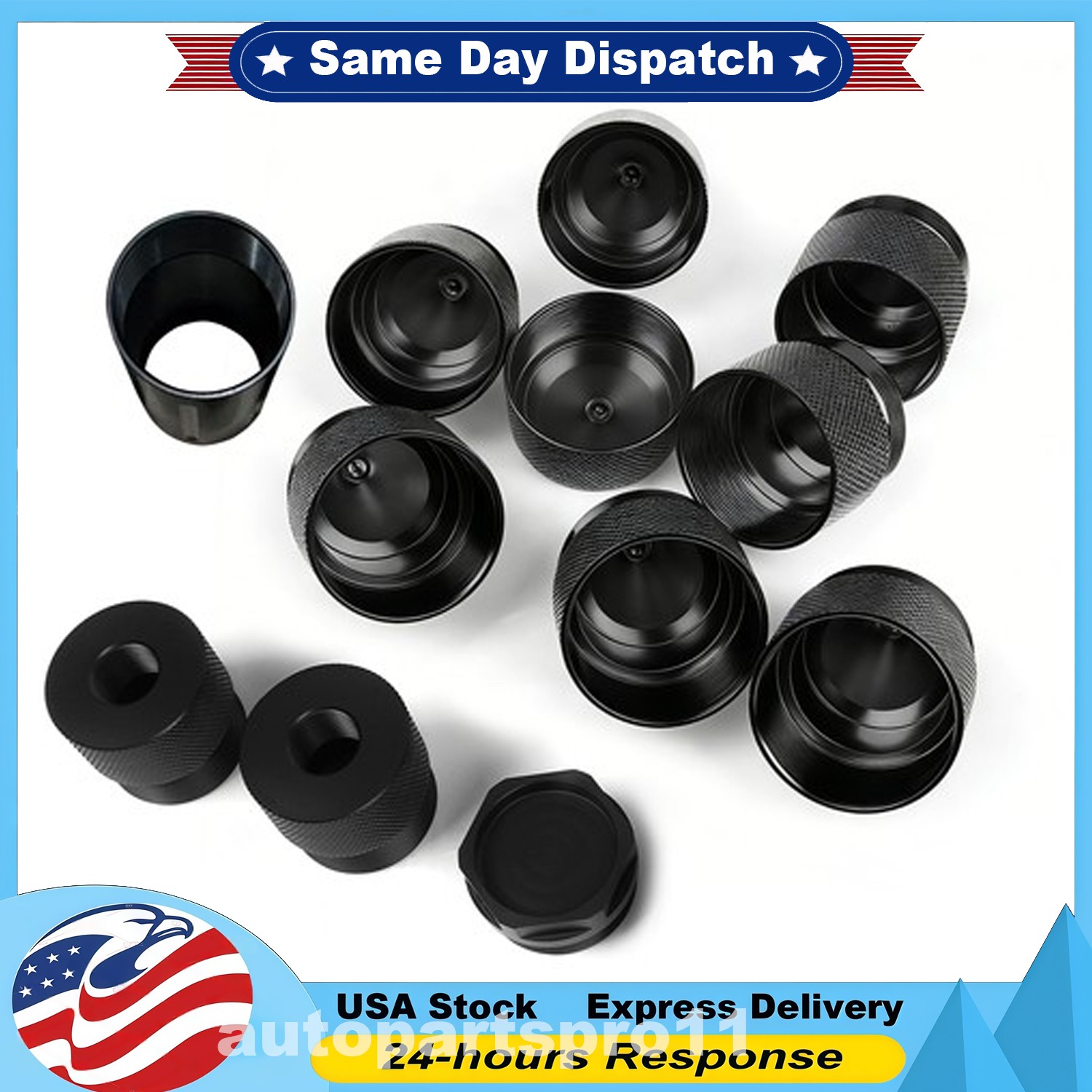 Aluminum Sealed End Cap For any 1/2-28 Cone shaped parts & 5/8-24 Hose Inlet