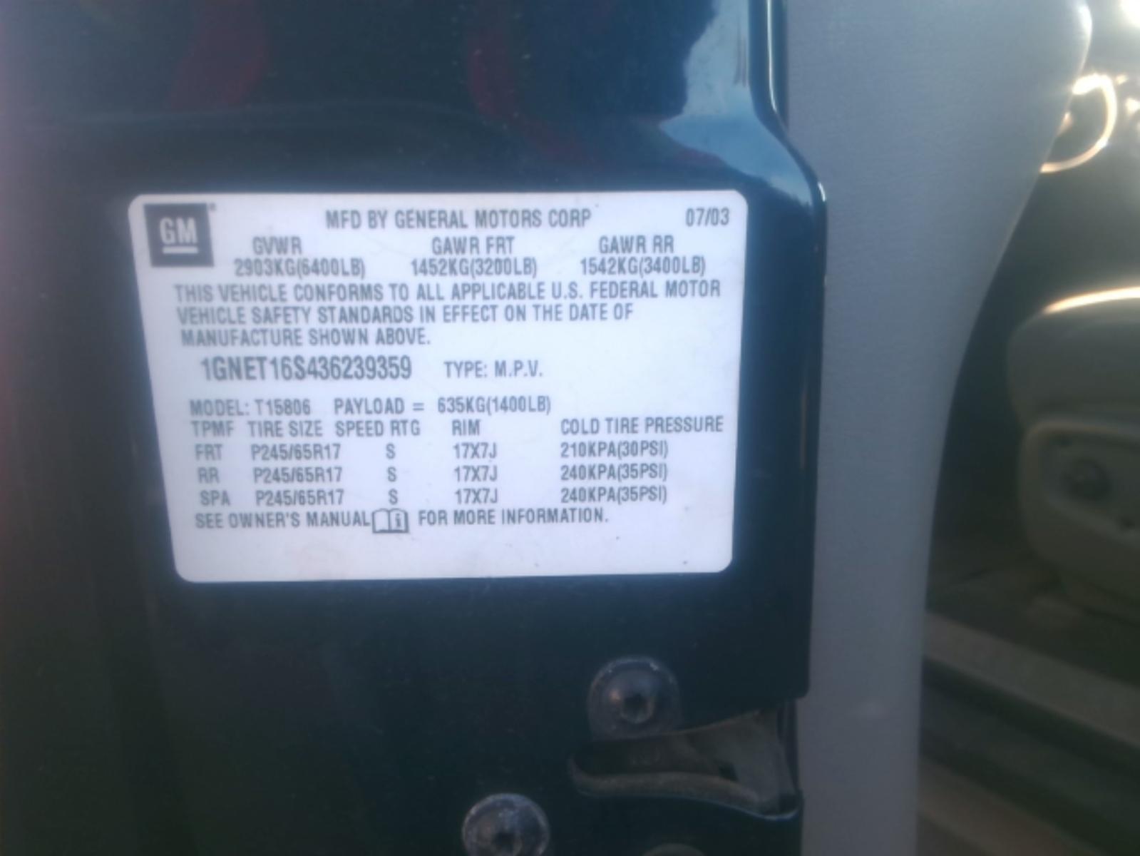 Used Engine Control Module (ECM) fits: 2003 Chevrolet Trailblazer ext Electronic