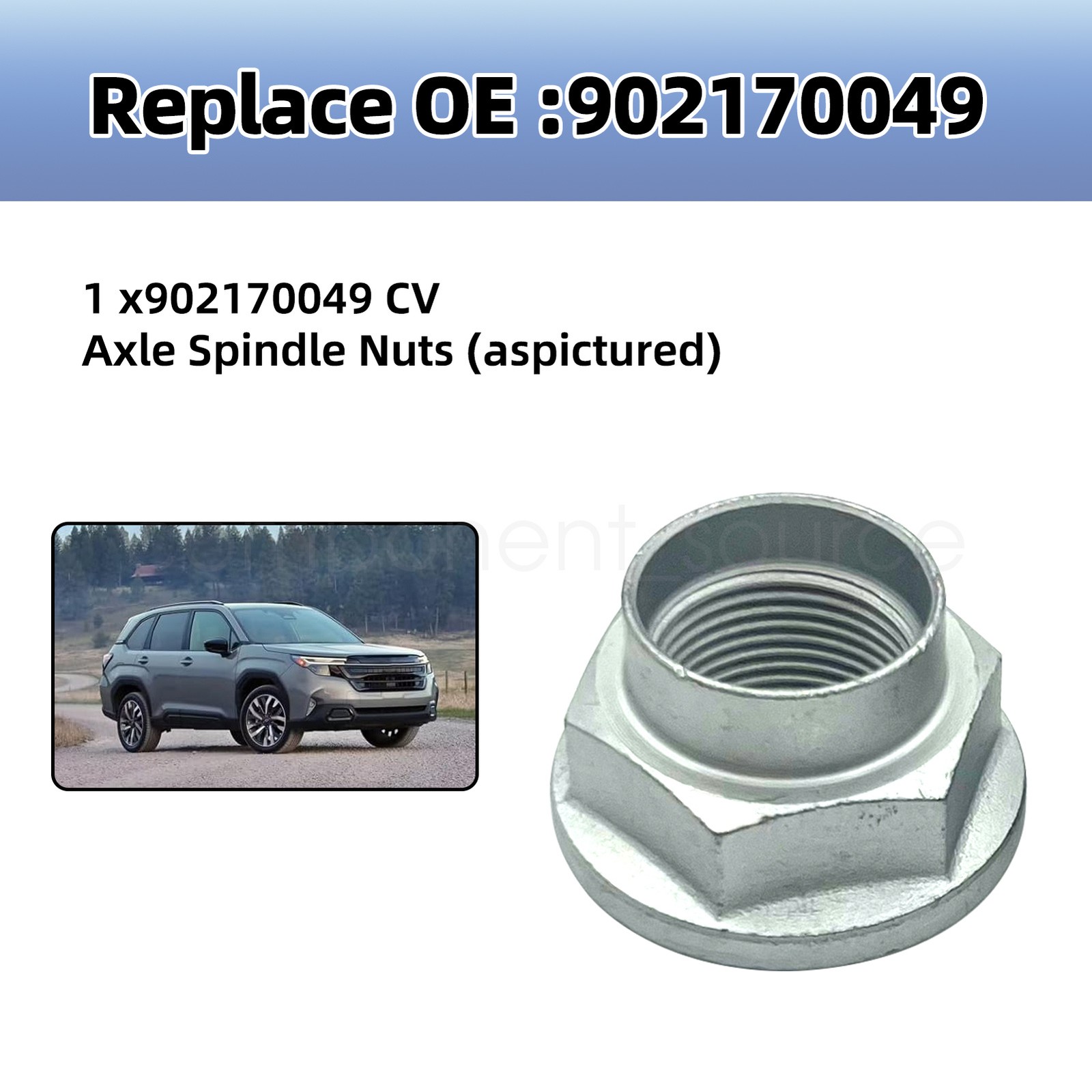 1 PCS Front Transmission Axle Nut For 2000-2025 Subaru 902170049