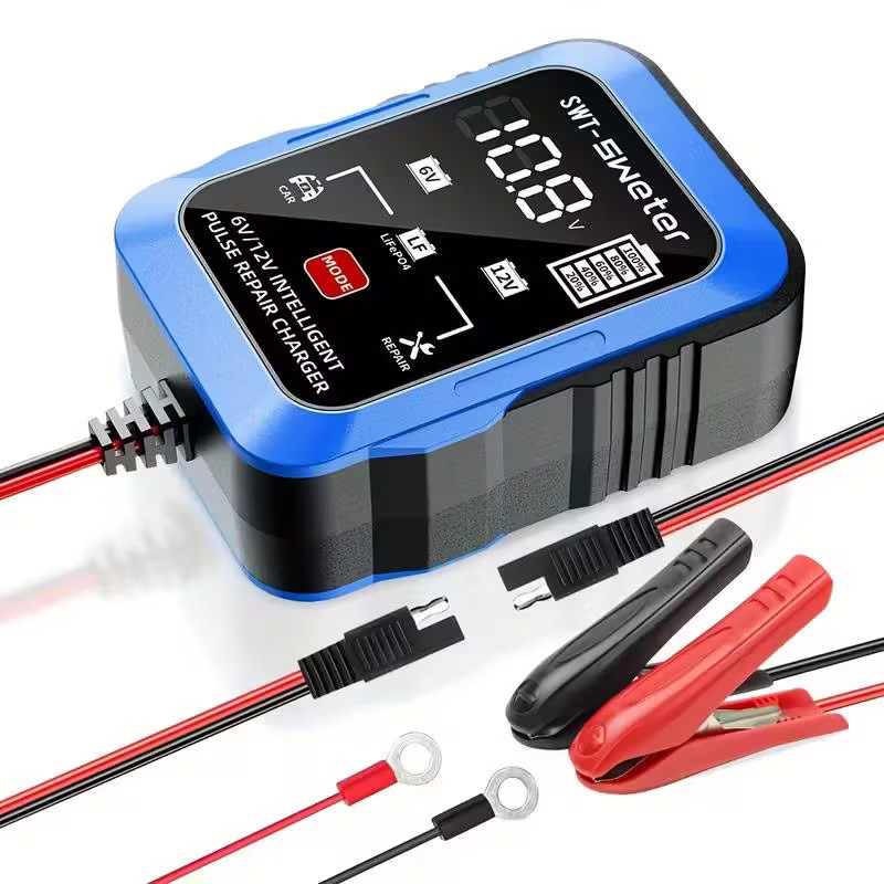 6V 12V Smart Automatic Battery Charger Maintainer Trickle Float Motorcycle Car