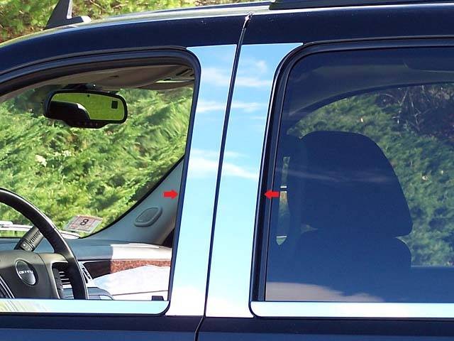 SS Pillar Trim 4Pc Fits 2007-2014 Chevrolet Tahoe PP47198 QAA