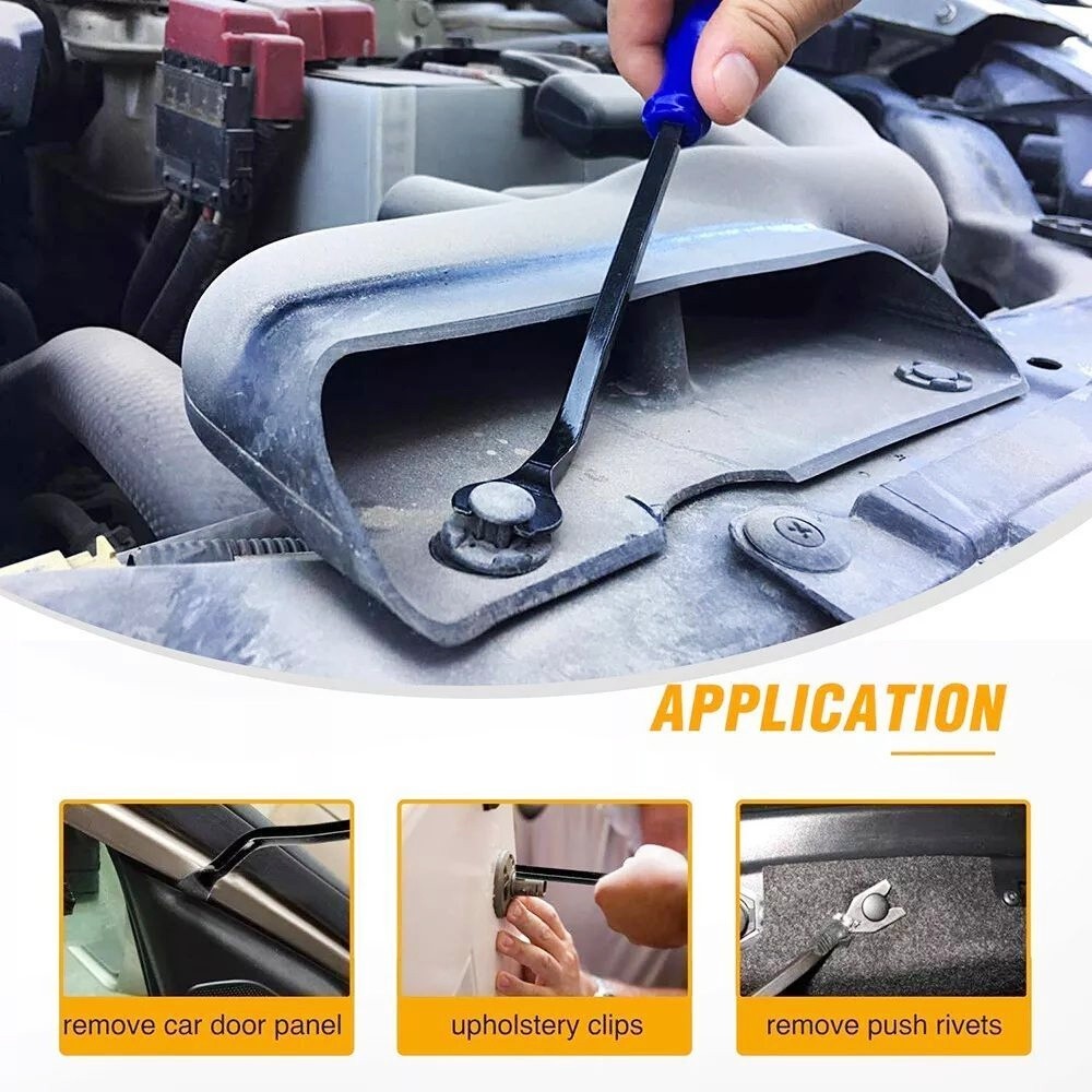 5 Plastic Trim Removal Pry Tool Set for Car Radio Panel Door Dash Clip Fasteners