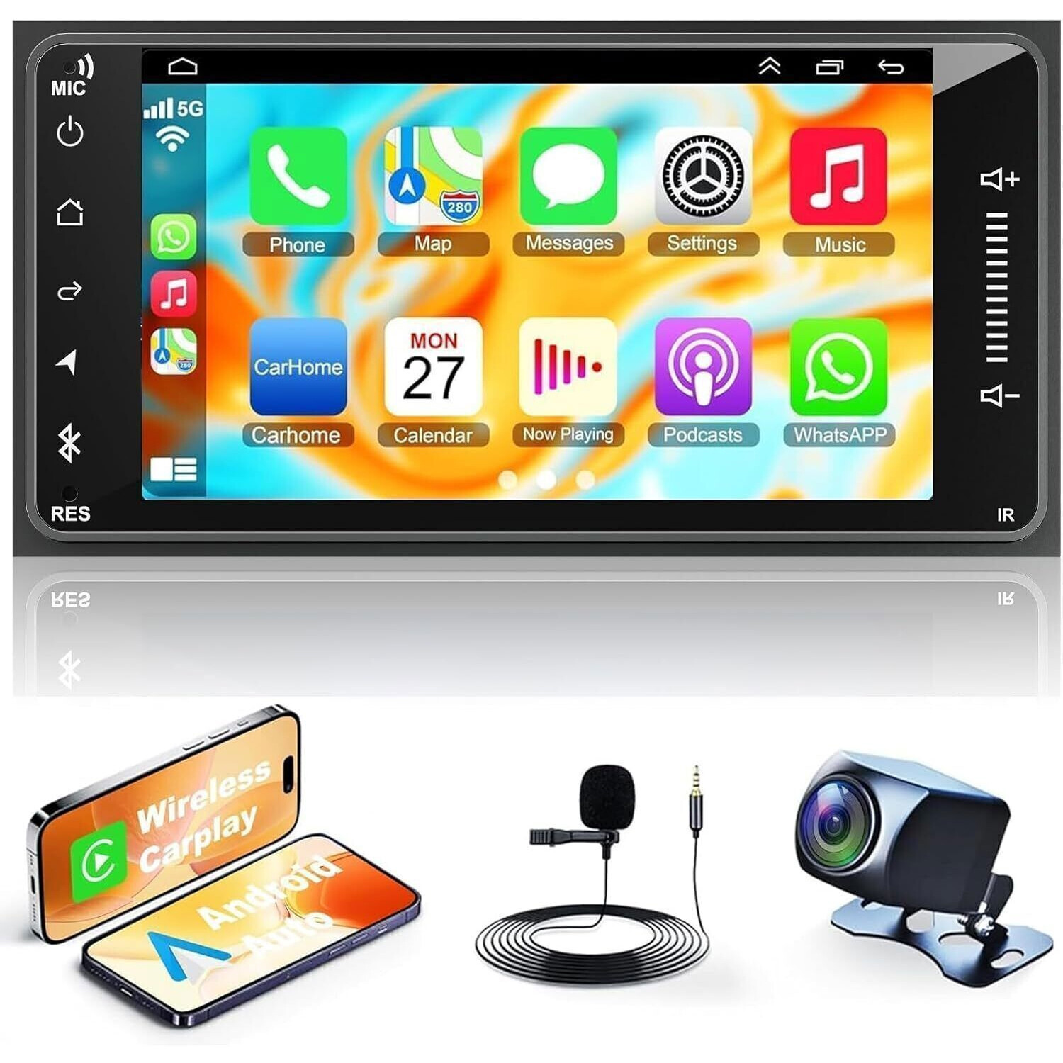 Carplay Android 14.0 For 2004 2005 2006 Scion xA Car Stereo Radio GPS +CAM