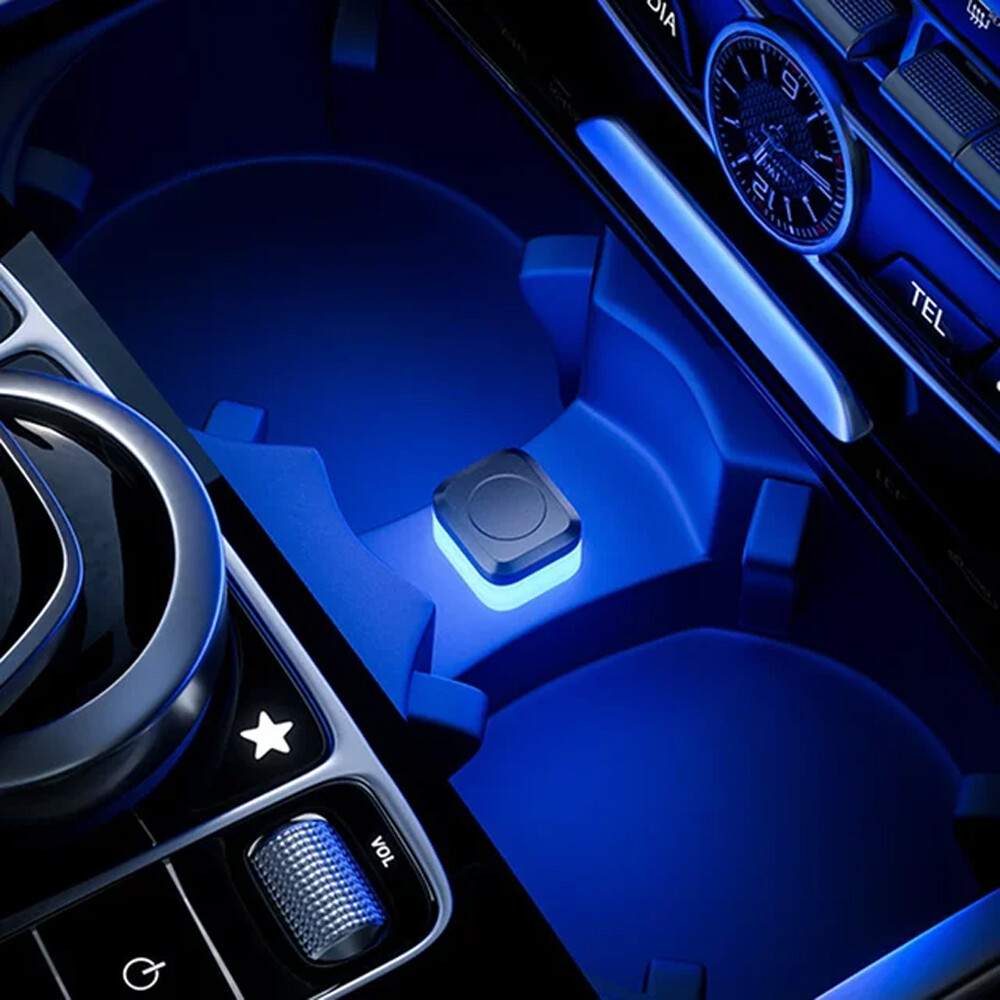 4x USB LED Mini Car Interior Accessories Neon Atmosphere Light Ambient Lamp Blue