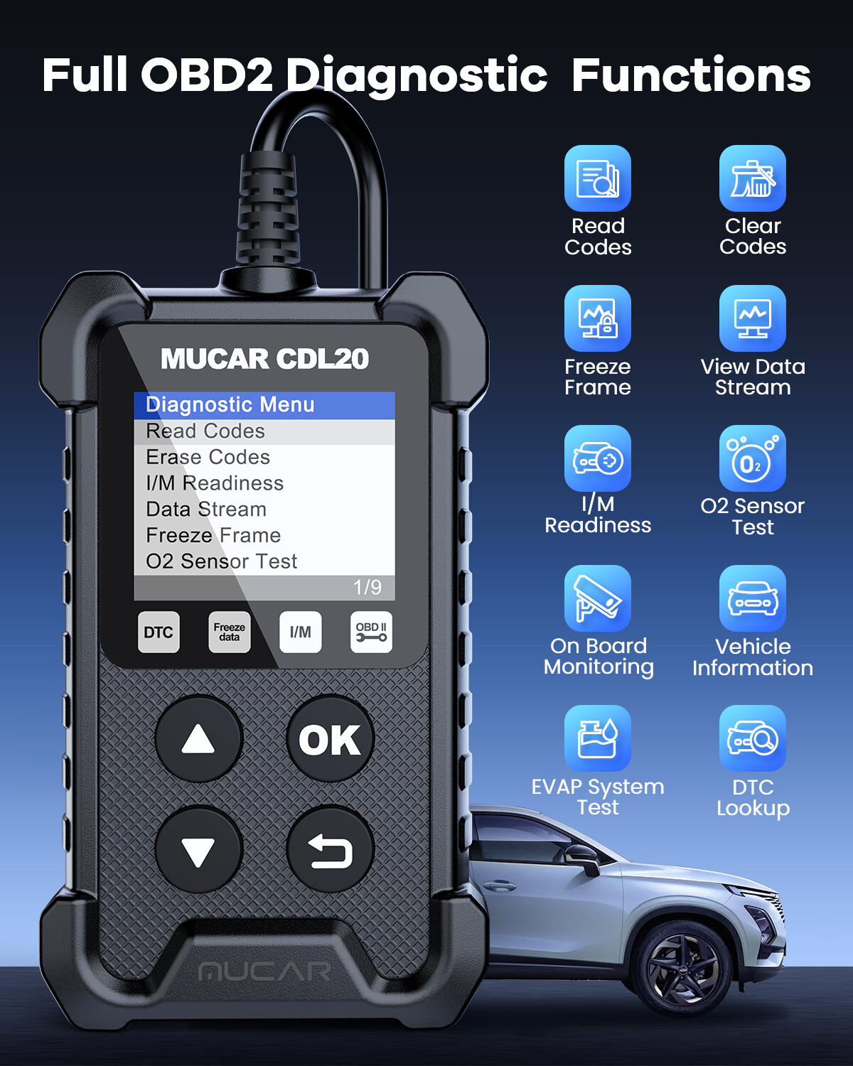Automotive OBD Code Reader OBD2 Scanner Car Check Engine Fault Diagnostic Tool