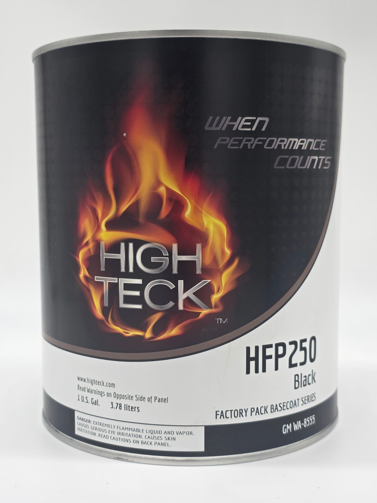 HIGH TECK GM 8555 Ebony Black Automotive Basecoat GALLON HFP250 WA8555 U8555