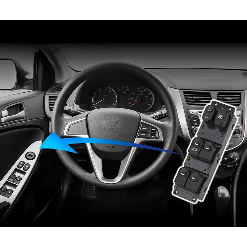 Master Window Switch Power Control Button for 11-17 Hyundai Accent 93570AP1R101