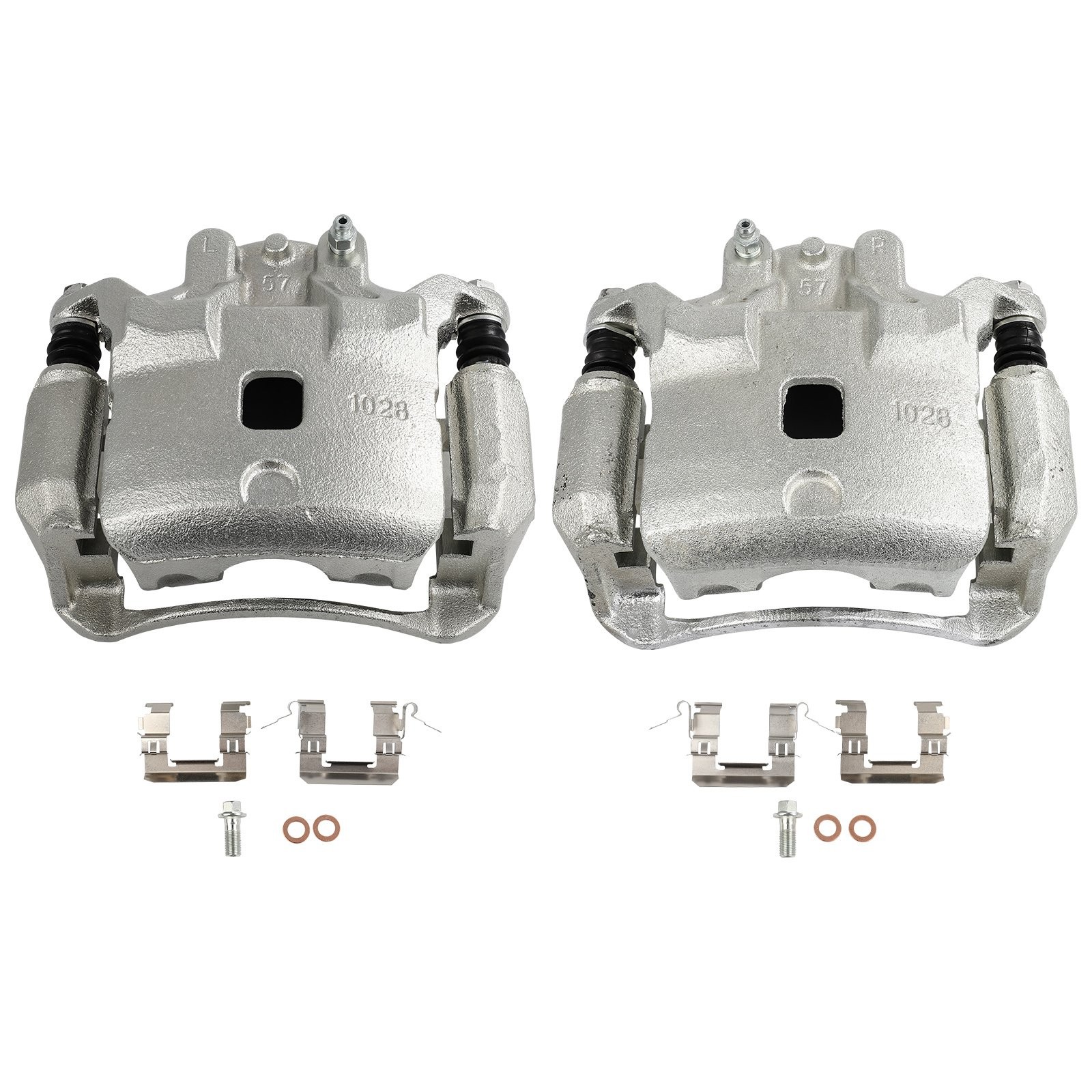 Front Brake Calipers 2Pcs Fits Nissan Cube Tiida Versa 2007-2016 Zinc Plated
