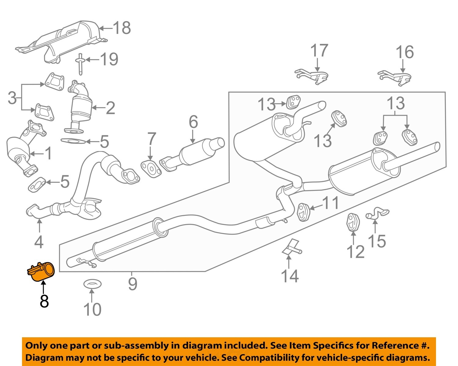 GM OEM 10-18 ATS Exhaust System Exhaust Components-Muffler Pipe Clamp 92202996