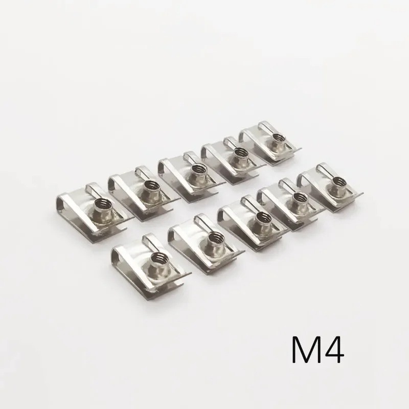 10PCS Stainless Steel U Clips Spring Nuts M4 M5 M6 M8 Car Panel Fasteners