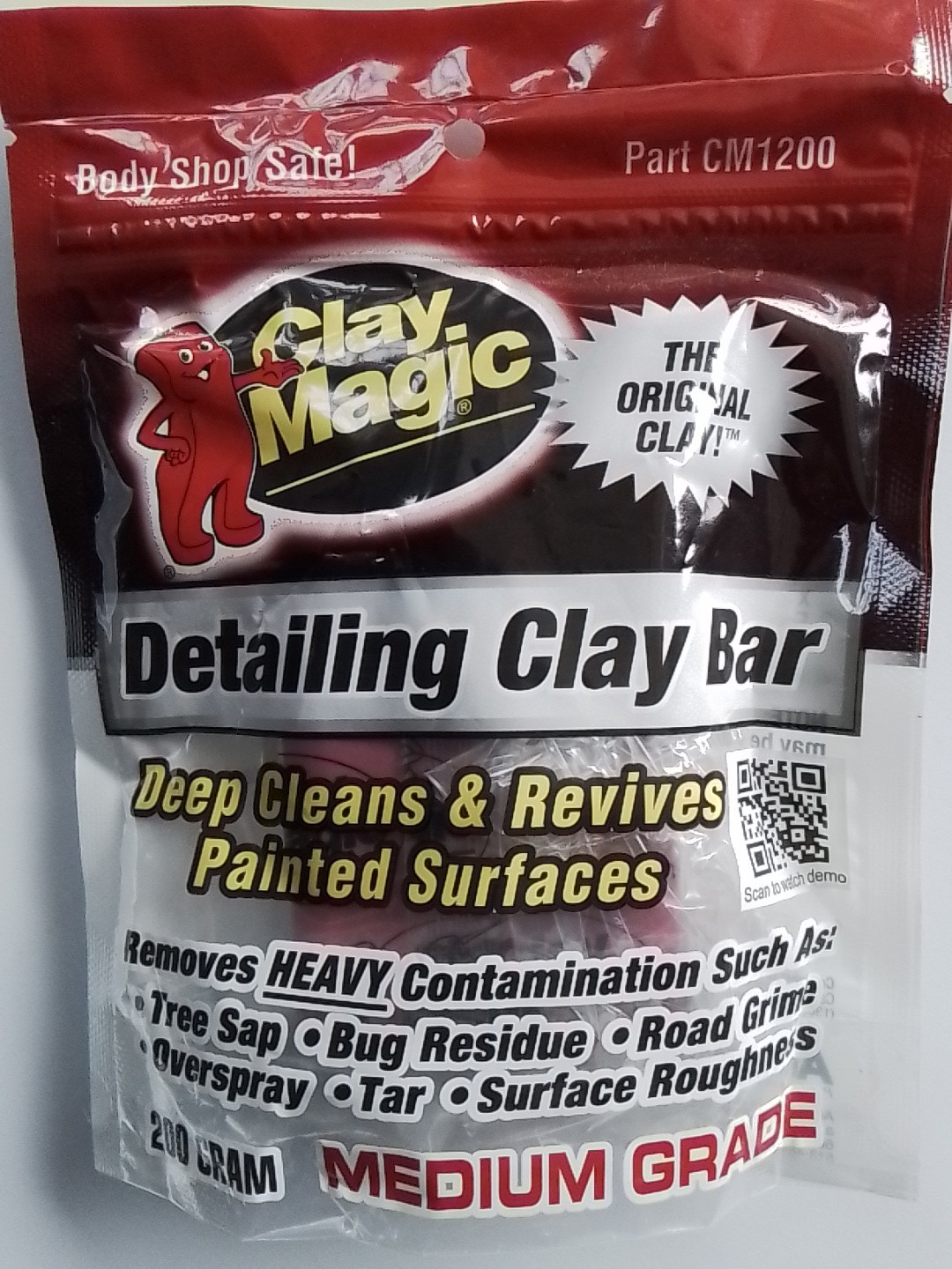 Clay Magic CM1200 Red Medium Grade Detailing Clay Bar