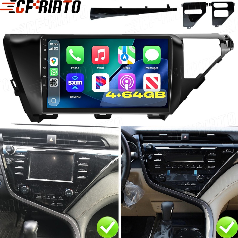 10.1” 4+64G Android 15 Radio Stereo CarPlay For Toyota Camry VX50 2018-2020 GPS