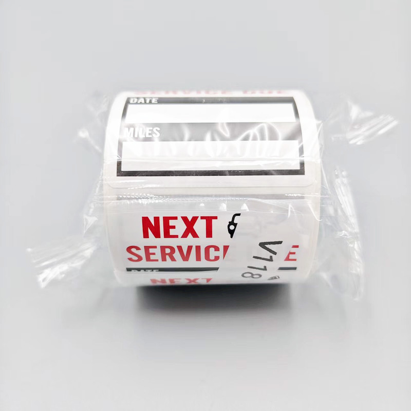 300X Oil Change Stickers Next Service Due Reminder Sticker Roll Window 2″ X 2″