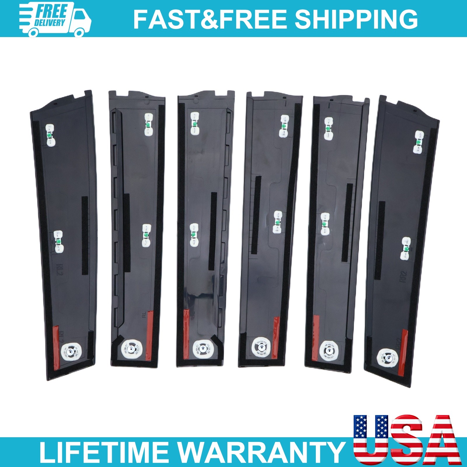6PCS B-Pillar Post Trim Applique for 2015-2018 Chevy Tahoe GMC Yukon New