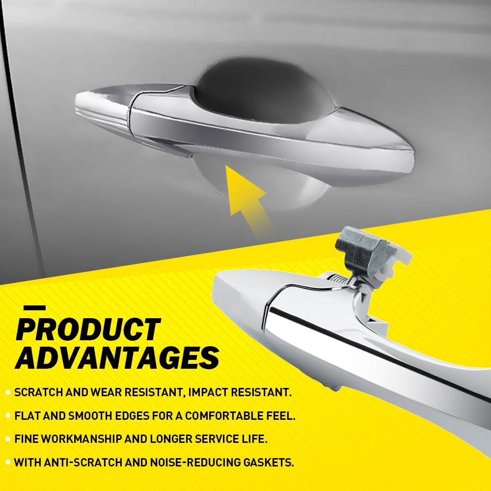 Exterior Door Handle Chrome Passenger Side Chrome For 2007-2013 Acura MDX Base