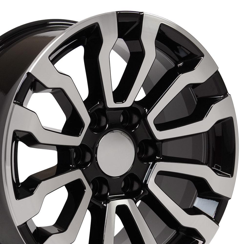 5909 Black Machined 18″ Rim Fits Chevy GMC AT4 Cadillac