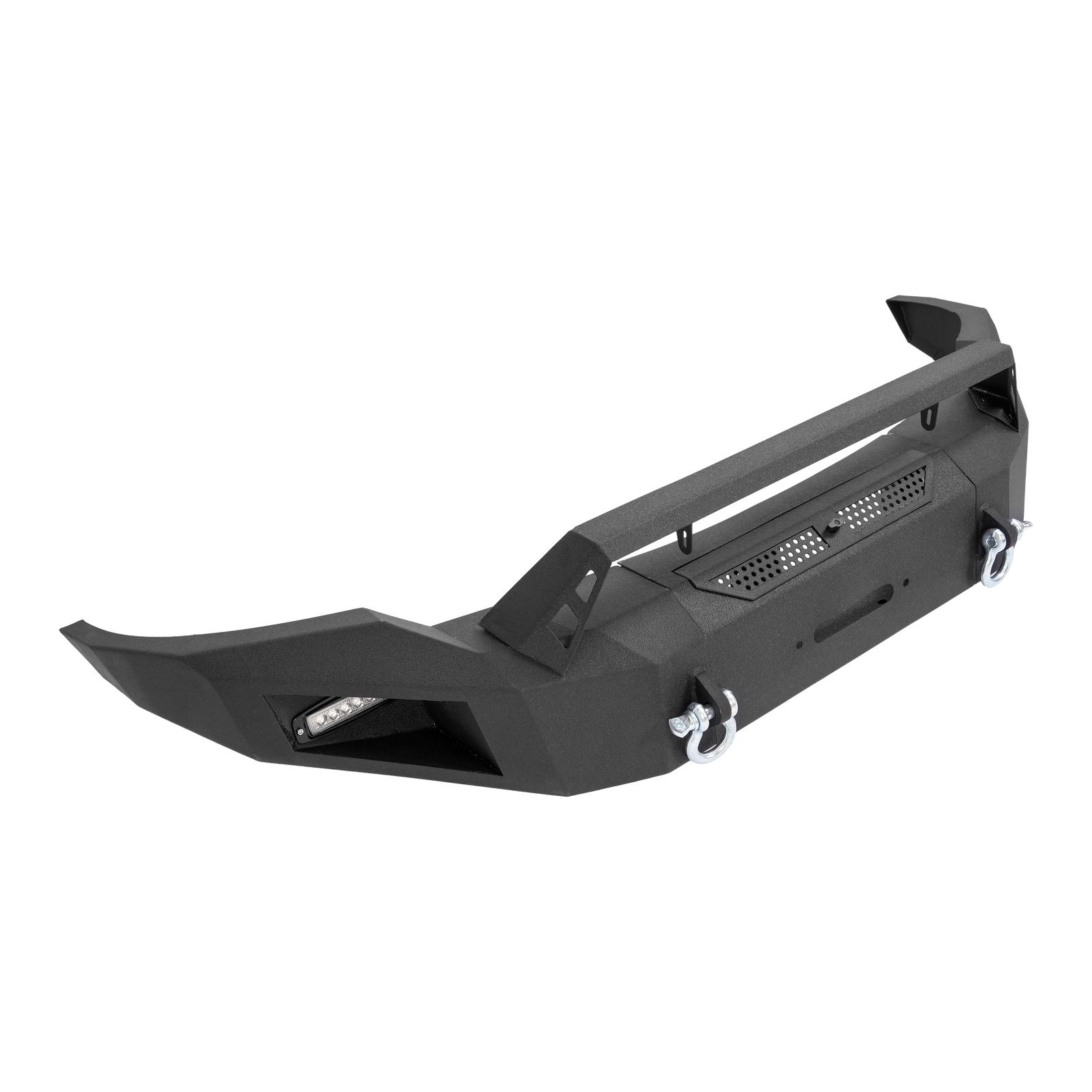 For Dodge Ram 1500 2006-2008 Black Steel Front Bumper Assembly W/ LED Lights