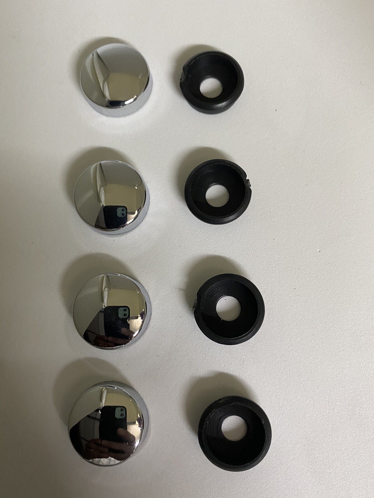 License Plate Screw Cap Covers – Chrome Set Of 4.