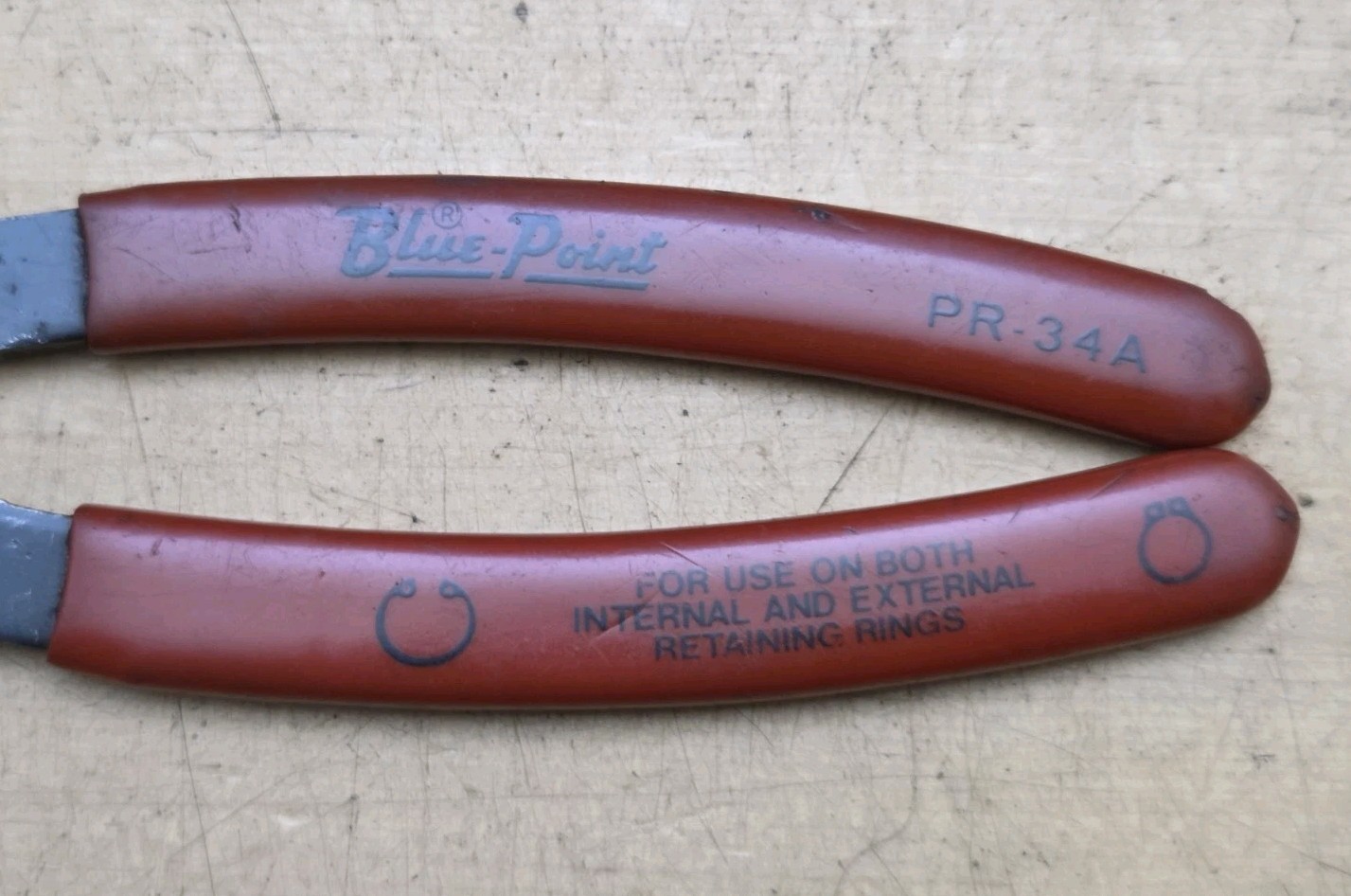 Blue Point PR34A – 8″ Long Straight Fixed Tip Convertible Snap Ring Pliers