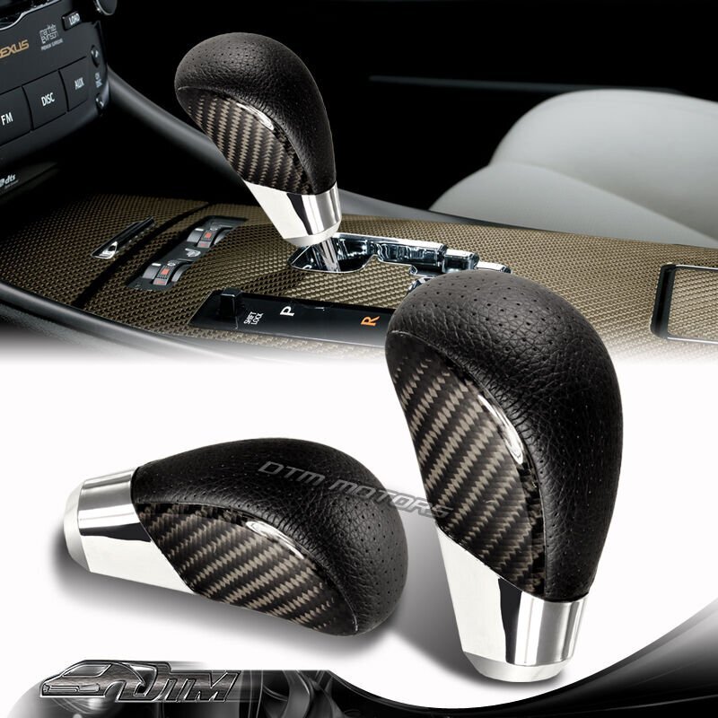 PVC Leather / Real Carbon Fiber Automatic Gear Stick Shift Shifter Knob VIP