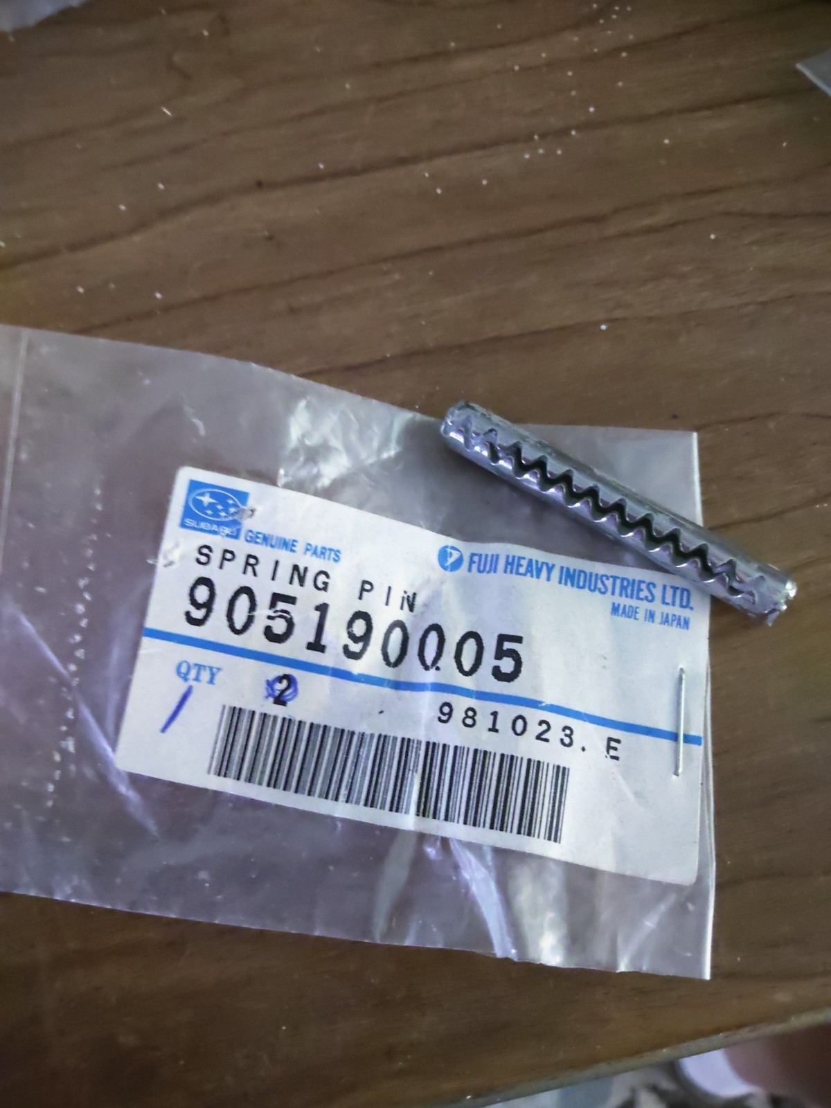 NEW OEM Subaru 1985-1997 Loyale Legacy SVX GL10 GL Spring Pin 905190005
