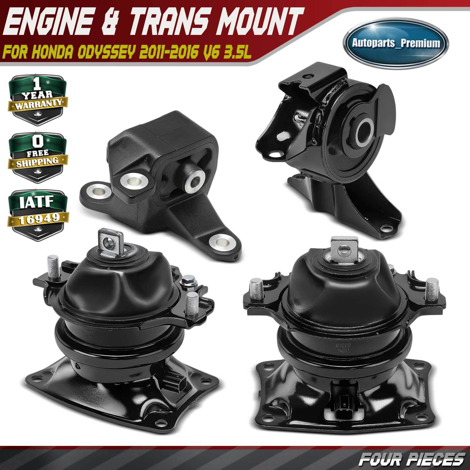 4Pcs Engine Motor & Transmission Mount for Honda Odyssey 2011-2016 V6 3.5L MPV