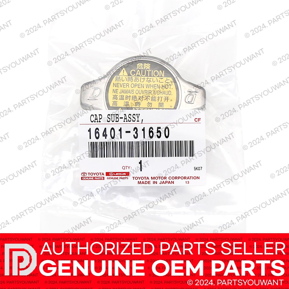 GENUINE Toyota FJ Cruiser 4Runner Tacoma Lexus OEM Radiator Cap 16401-31650 NEW