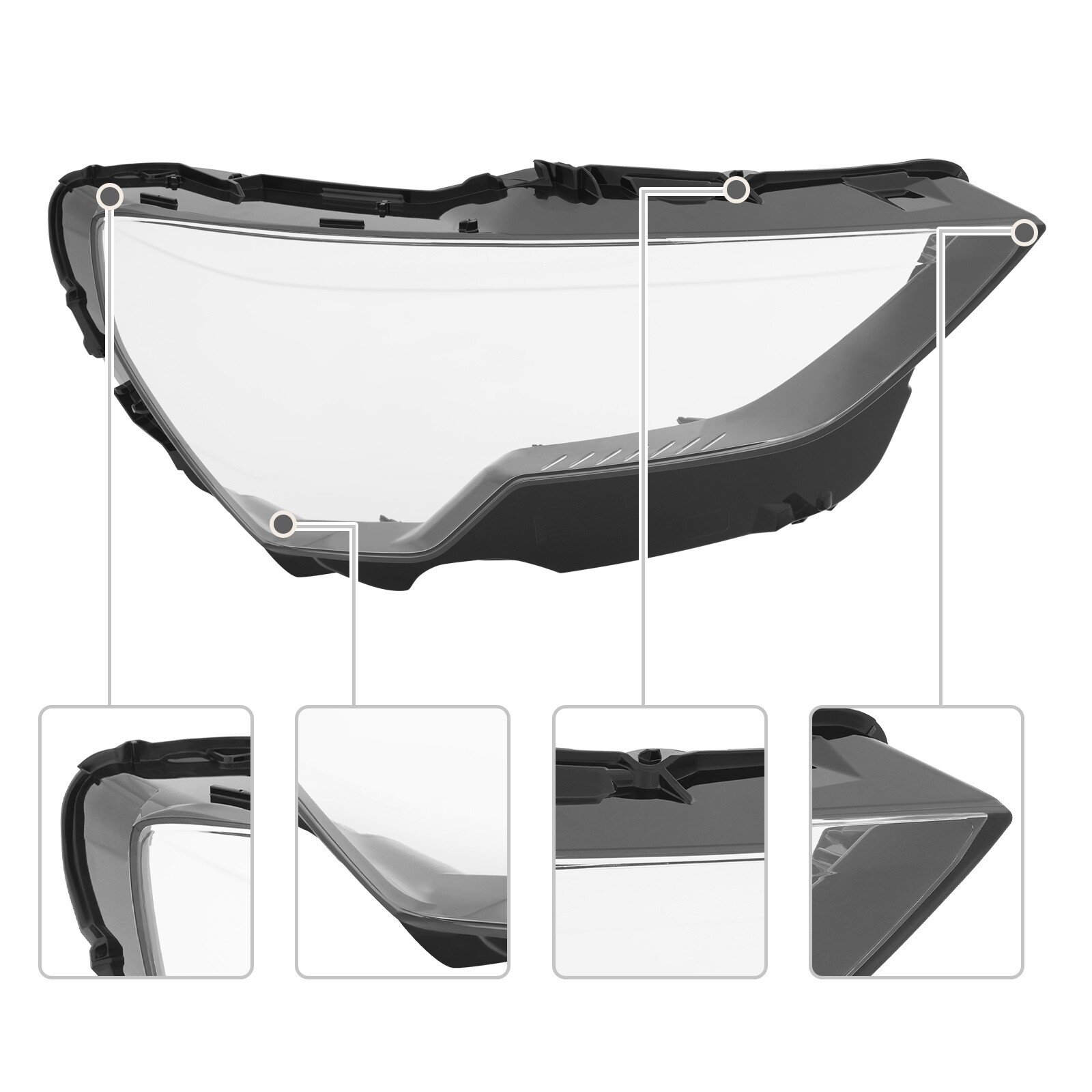 Right Headlight Covers, Headlight Lens Covers For 2019-2023 Audi Q3