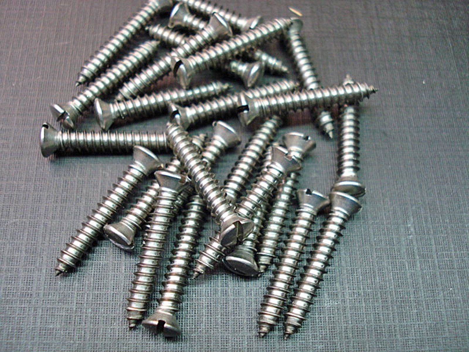 35 pcs #8 x 1″ with #6 slotted oval stainless garnish moulding screws fits Ford