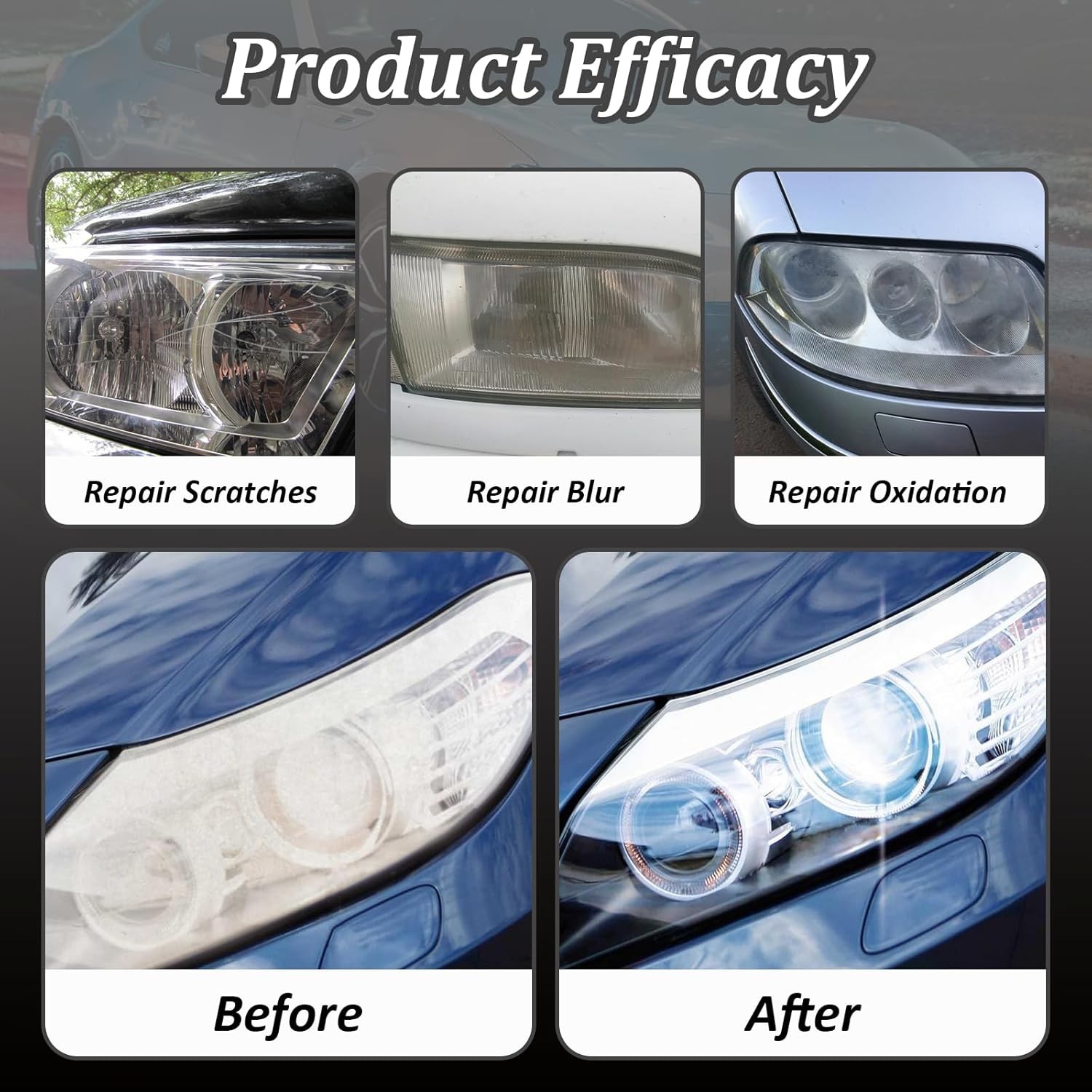 Headlight Restoration Repair Liquid Polymer Chemical Polishing Car Set Tool 200g