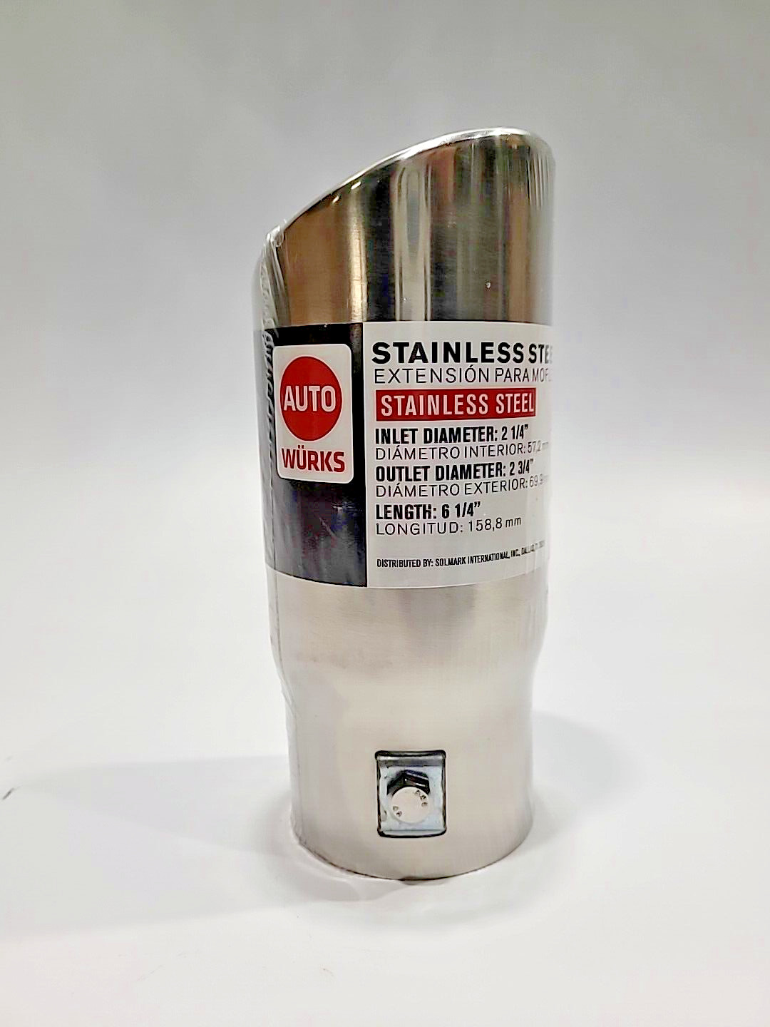 Autowurks Universal Rolled Edge Stainless-Steel Exhaust Tip 2.75 in. x 6.25 in.