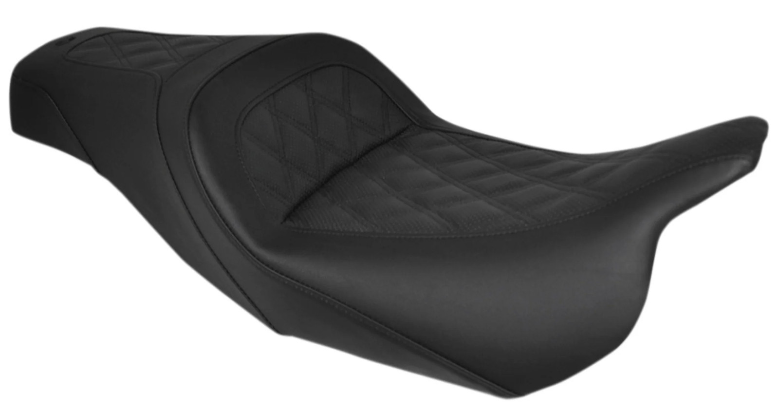 (OPEN BOX) SADDLEMEN 0801-1014 808-07B-162 Slim Lattice Stitched 2-Up Seat –
