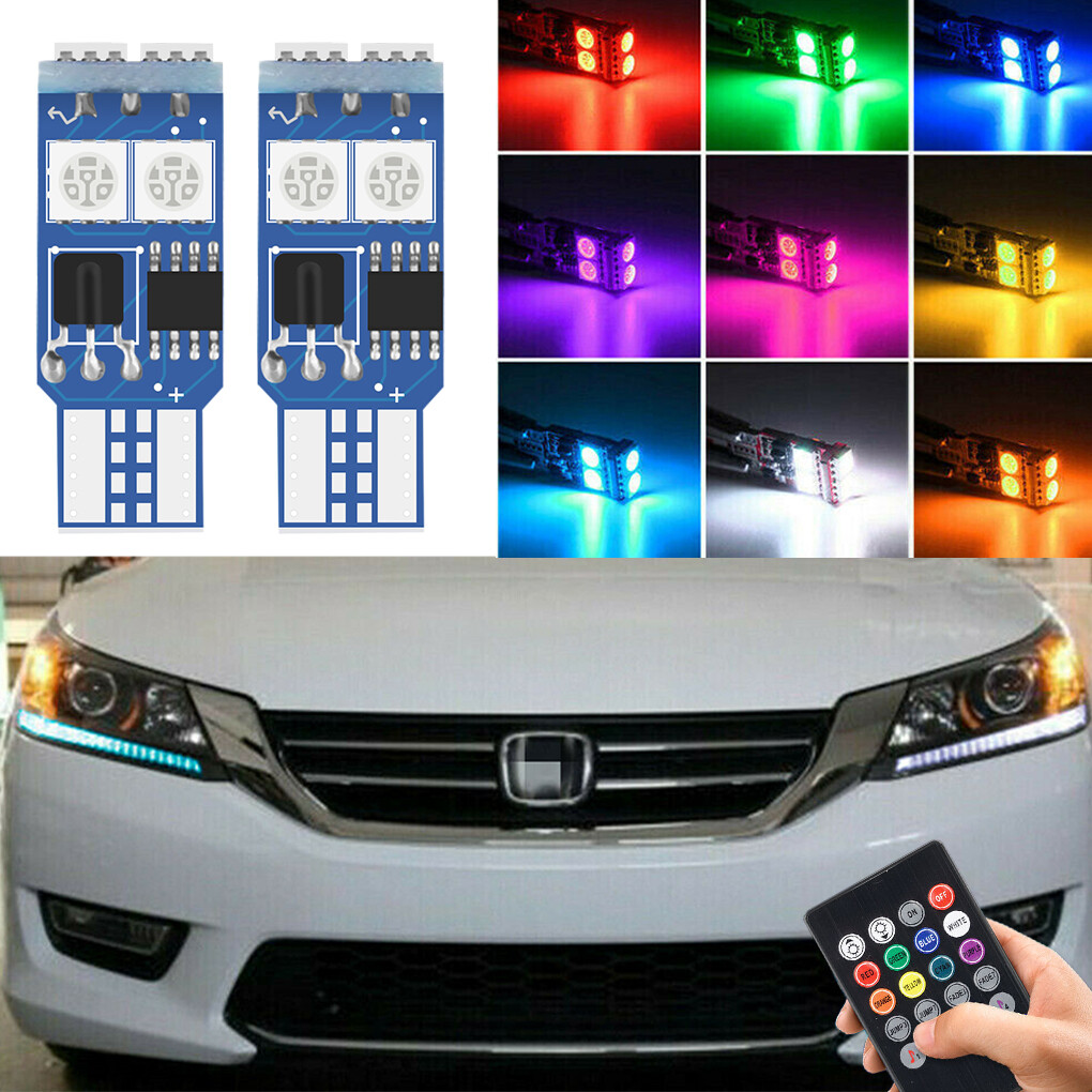 RGB 168 194 T10 LED Bulbs For Honda Accord 2014-2017 Headlight Strip Bulbs DRL