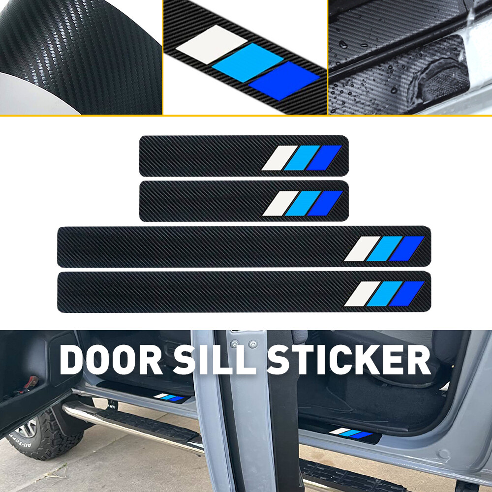 4X For Toyota Car Accessories Door Sill Protector Scuff Plate Panel Step Covers
