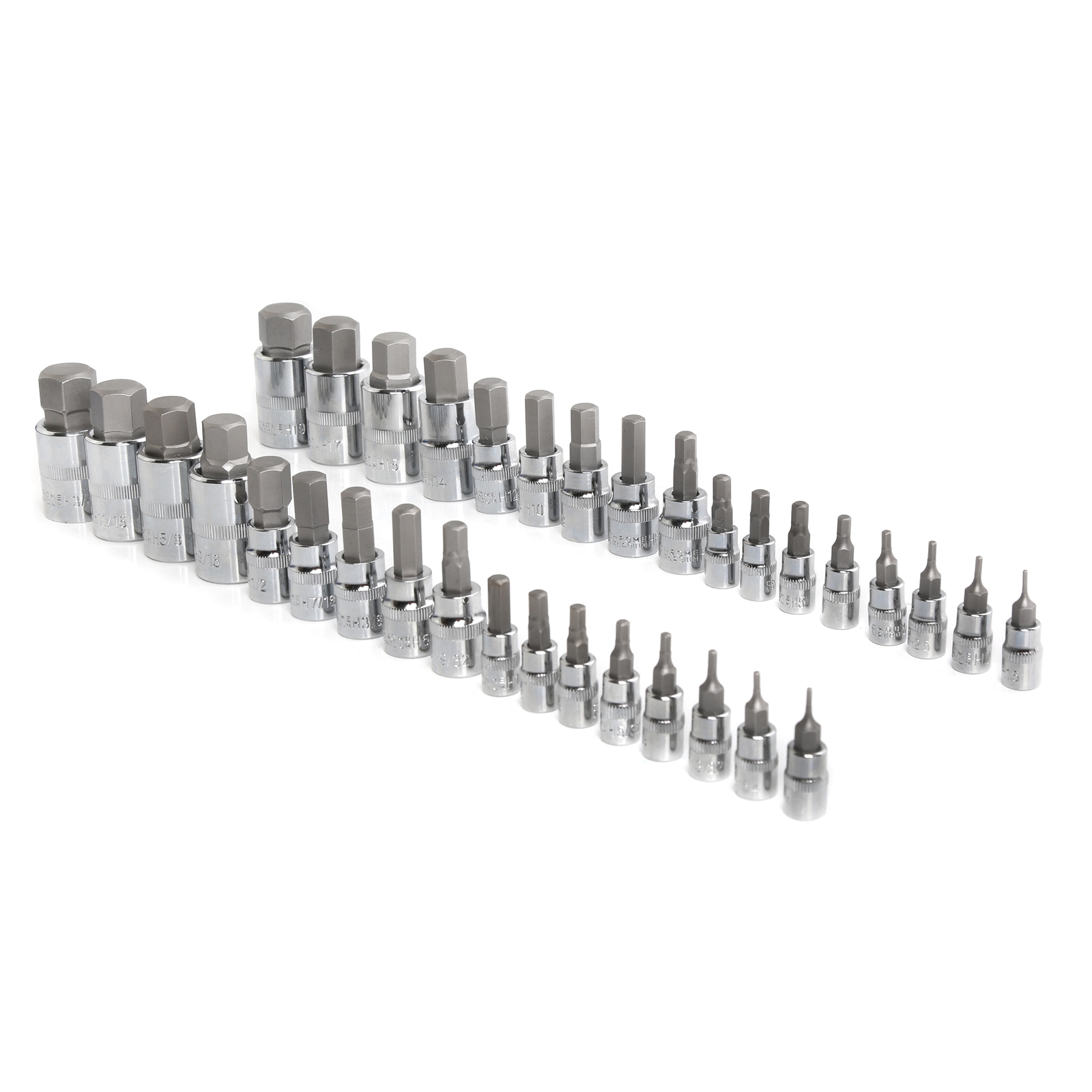 SAE & Metric Socket Set Standard Allen 1/4″ 3/8″ 1/2″ | Master Hex Bit Set 34pc