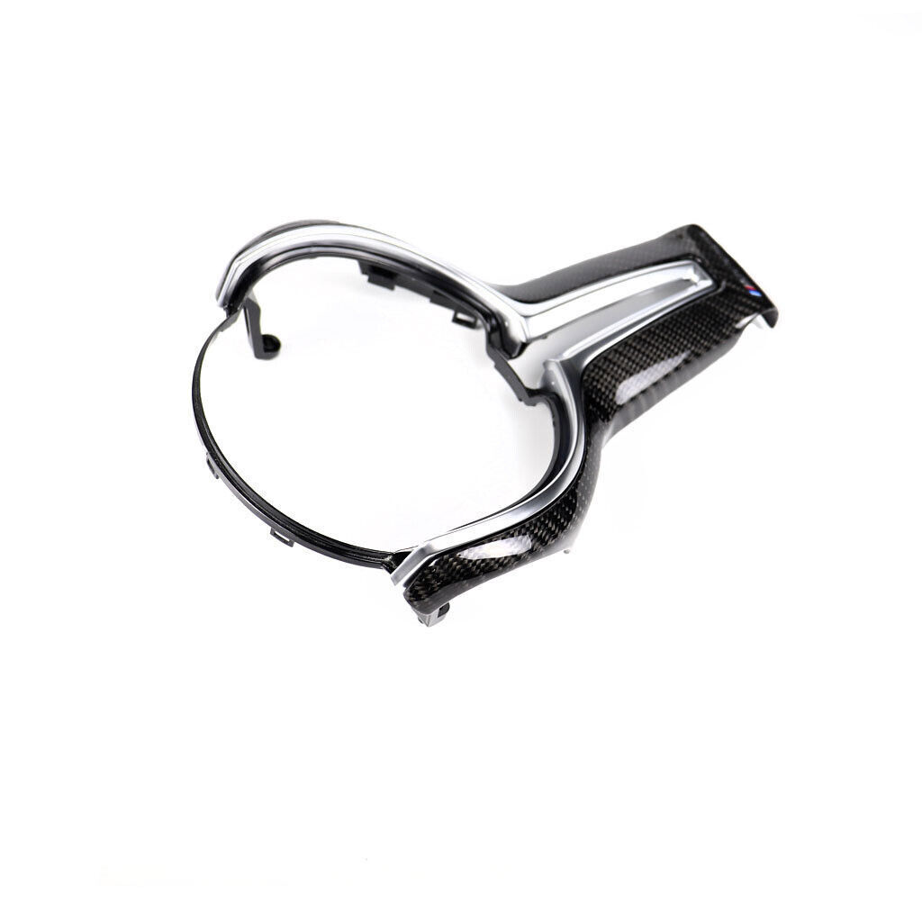 Real Carbon Fiber Steering Wheel Replacement Trim Fit for M3 M4 M5 M6 X5M X6M
