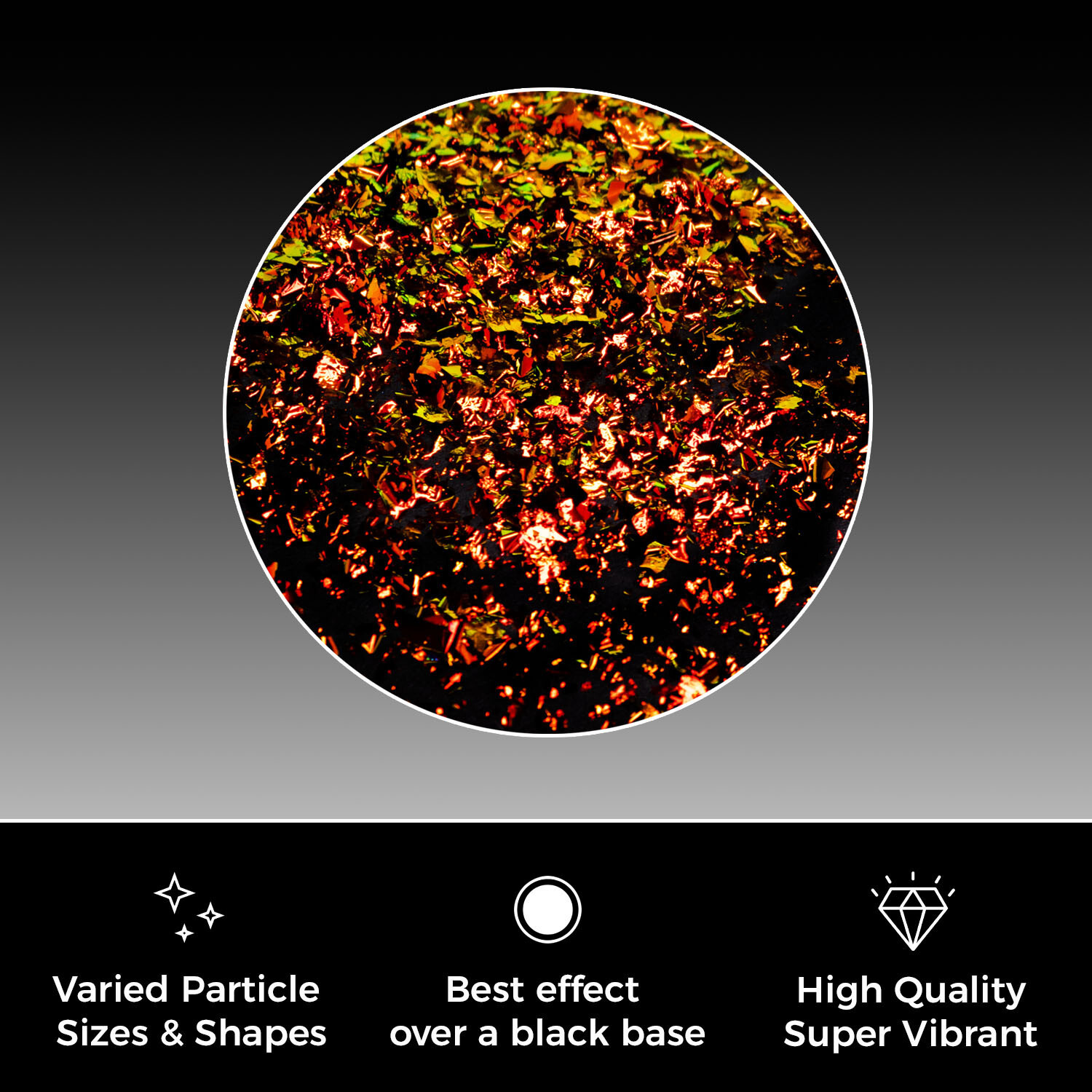 5g Inferno SuperShift Flake® Colorshift Mica Flake Pigment | Red Orange Gold