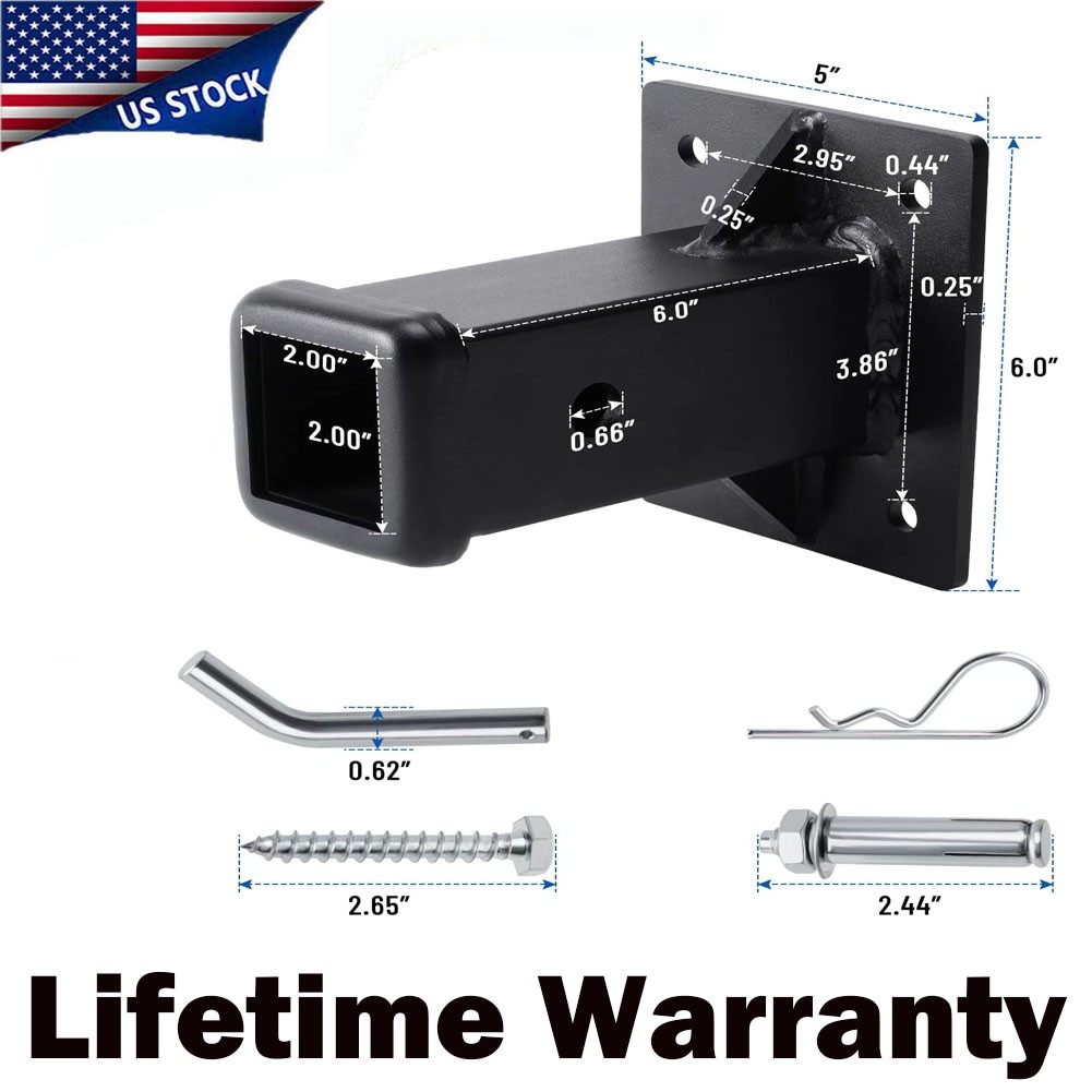 Bolt On Receiver Tube 2in Bolt On Receiver Hitch Trailer Hitch Receiver Adapter