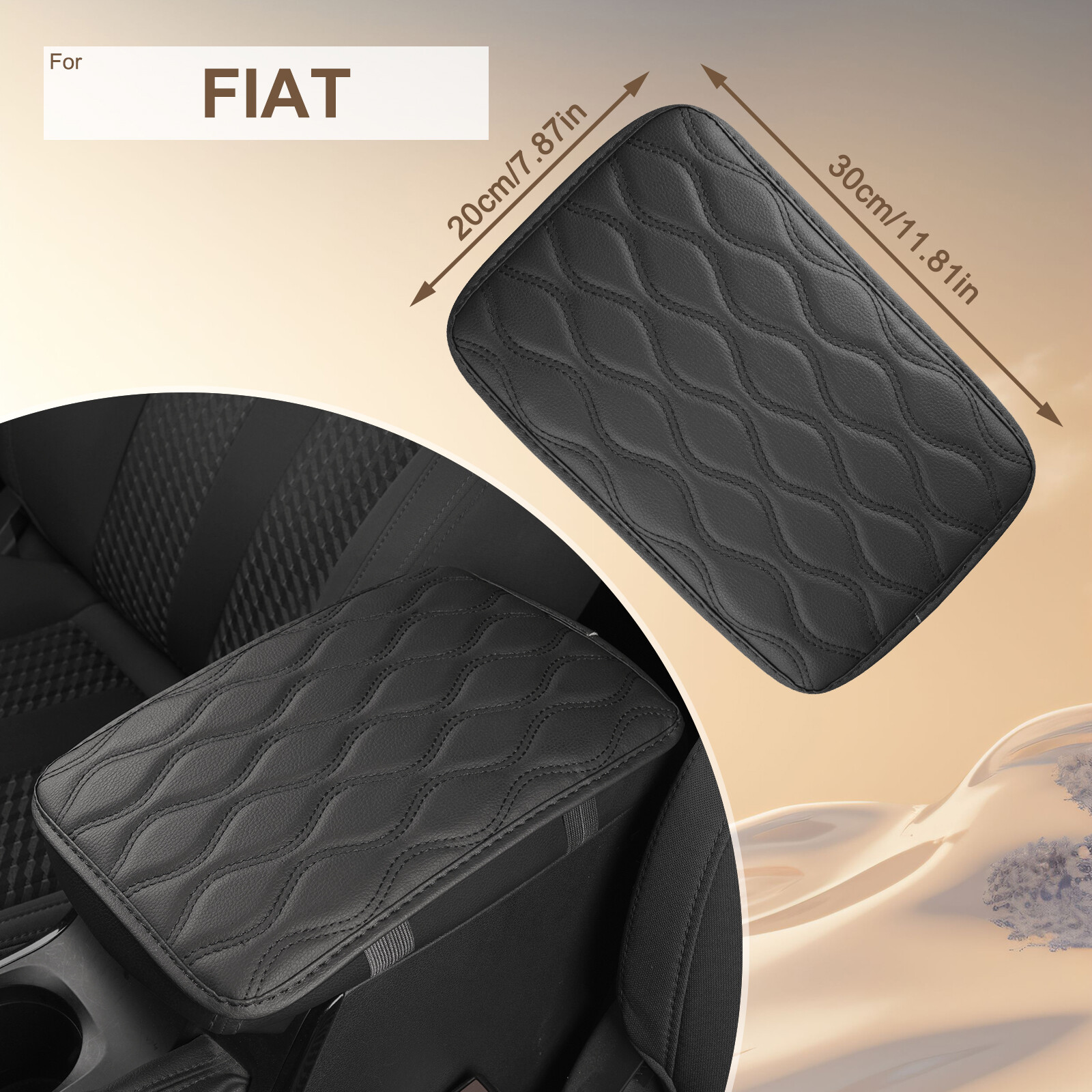 1PCS For FIAT Car Accessories Center Console Armrest Protector Cushion Pad Mat