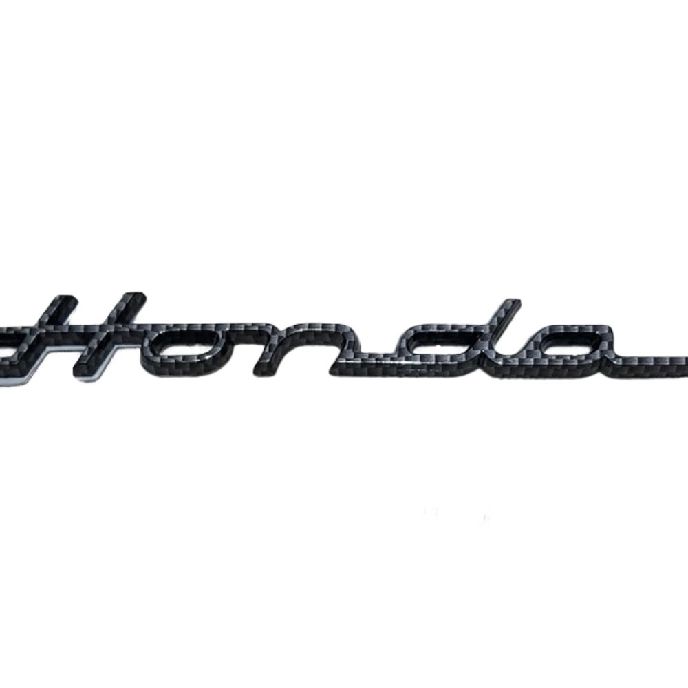 Honda Emblem CARBON MOTIVE Latina Font Universal Latin Badge 21.5X2.3CM 2pcs
