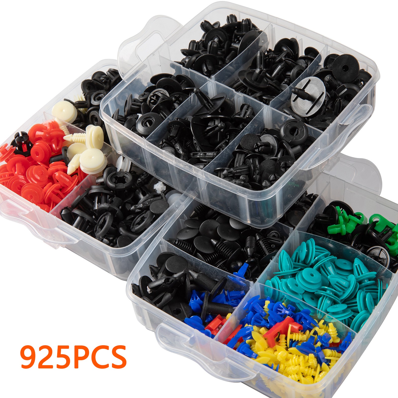 925Pcs Auto Car Bumper Retainer Clips Push Pin Rivet Screw Kit Fastener Remover