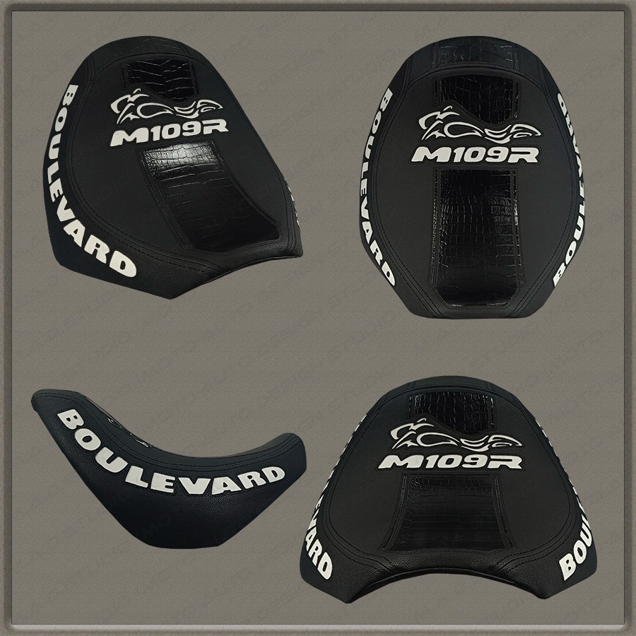 CUSTOM Design (Black+Black-gloss+white) Seat Cover Suzuki BOULEVARD M109R 2006+