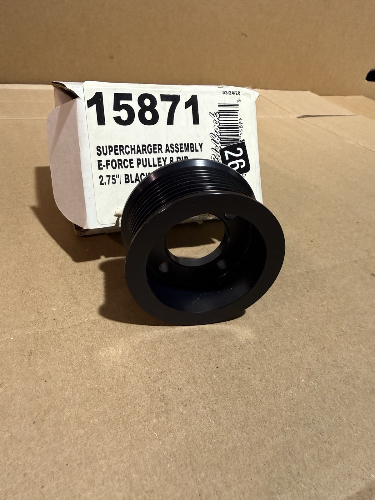EDELBROCK 8 RIB 2.75″ SUPERCHARGER PULLEY 15871 DYNO TIME ONLY