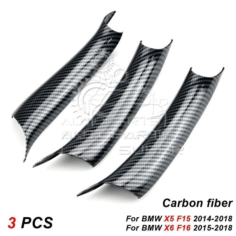 3Pcs for BMW X5 F15 X6 F16 2014~2018 Interior Door Handle Pull Trim Cover