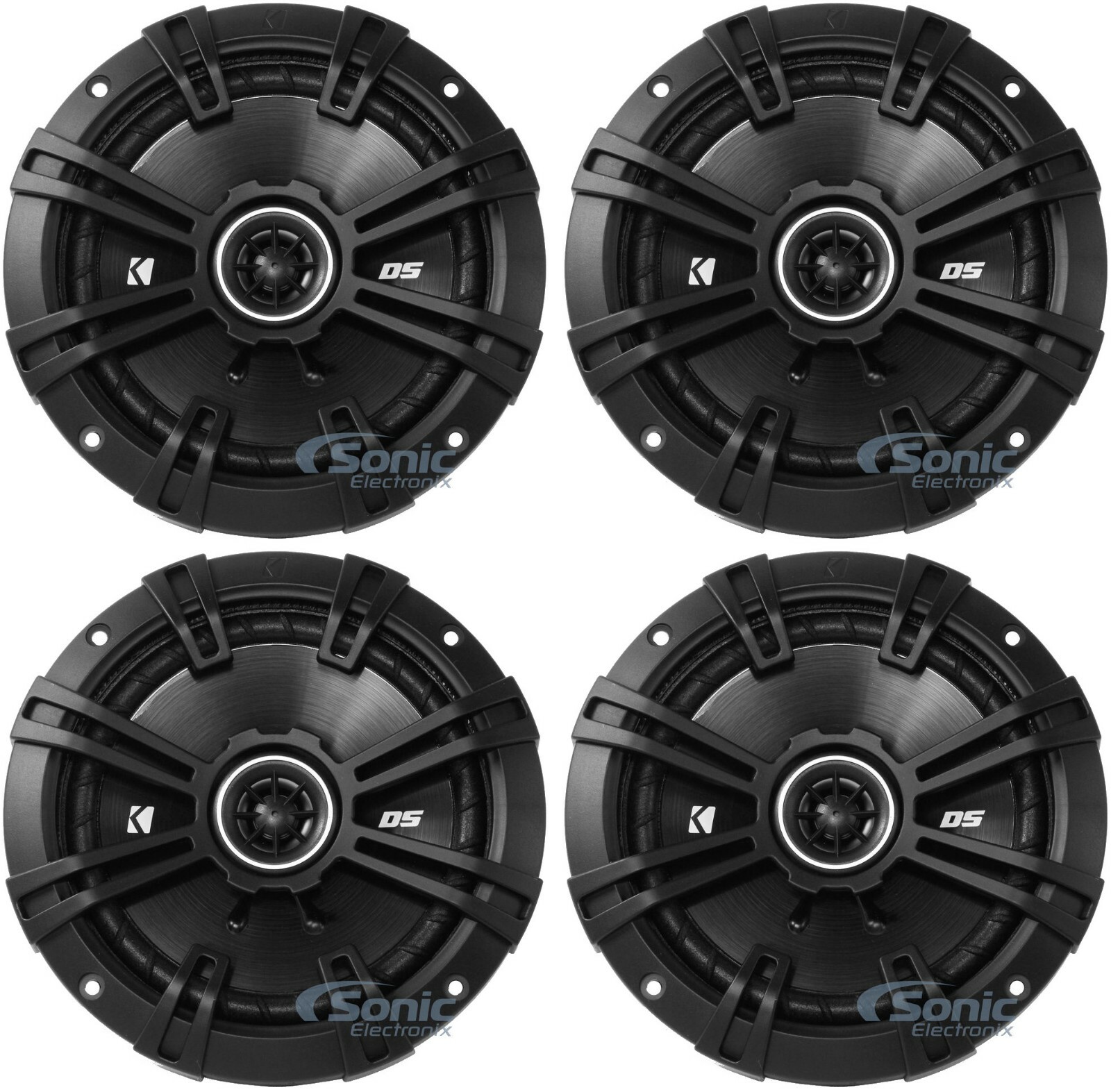 4) KICKER 43DSC6504 DSC650 6.5″ 240W 4-Ohm 2-Way Car Coaxial Stereo Speakers