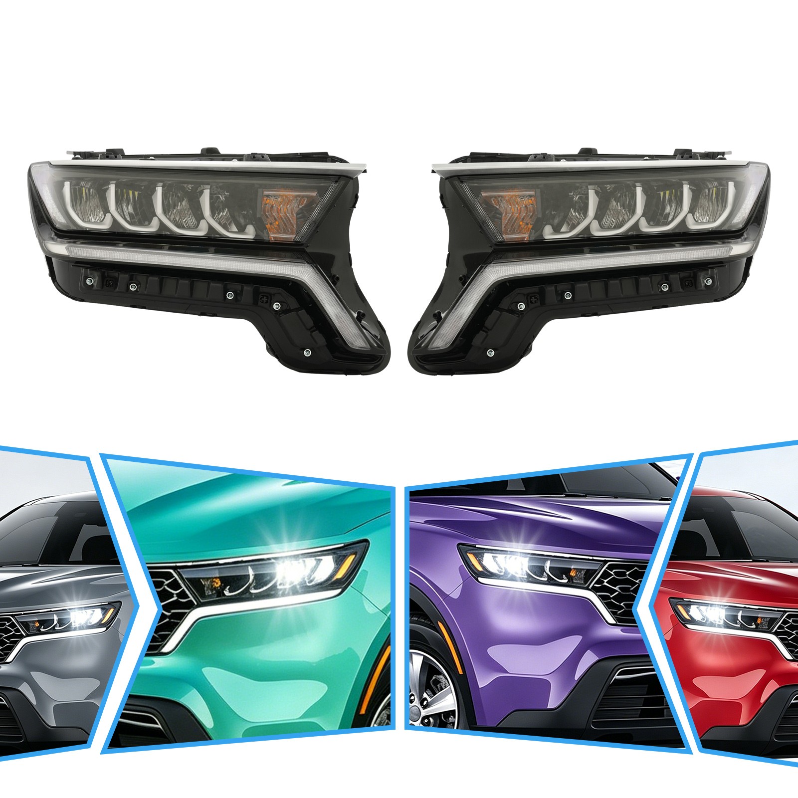 Front Left&Right Side Headlight For 2021-2023 Kia Sorento LX/S/EX(Not SX Version